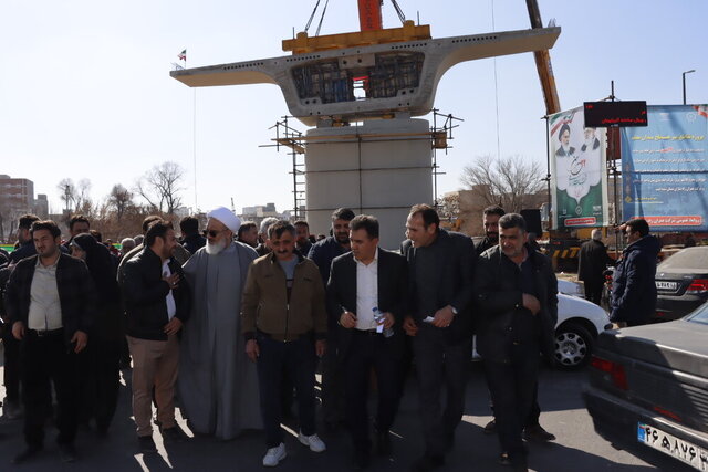 تقاطع غیر همسطح «معلم» به پیشرفت ۳۵ درصدی رسید/نصب عریض‌ترین پل سگمنتال بتنی کشور در تبریز