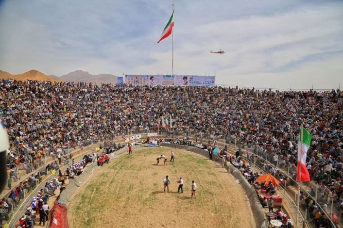 اعلام نتایج کشتی باچوخه در گود چشمه زینل‌خان اسفراین