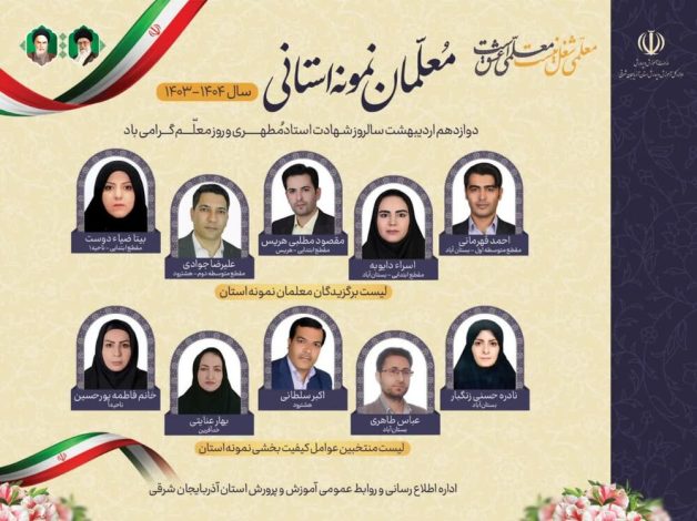 معلمان نمونه آذربایجان شرقی معرفی شدند