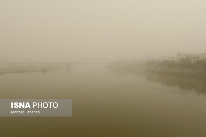 هشدار آنی سطح قرمز وقوع گرد و خاک در خوزستان